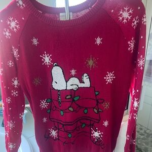 Peanuts Festive Red Snoopy Sweater